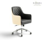 KG Comfort Desk Chair : Off White + Black Colour